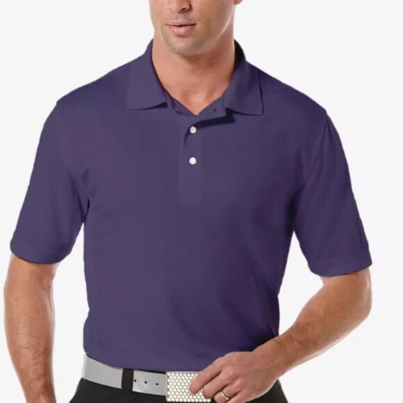 PGA Tour Other - Product PGA TOUR Mens Solid Airflux Short Sleeve Polo Shirt Purple